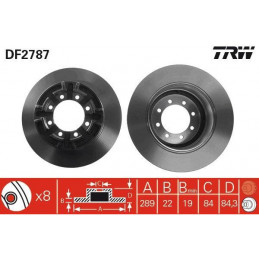 Disque de frein TRW DF2787